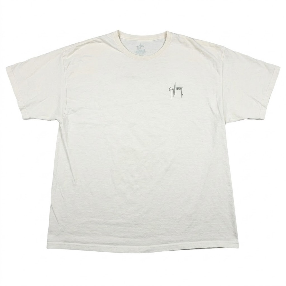 Guy Harvey USF South Florida Bulls T-Shirt Mens 2XL White Graphic Tee NCAA